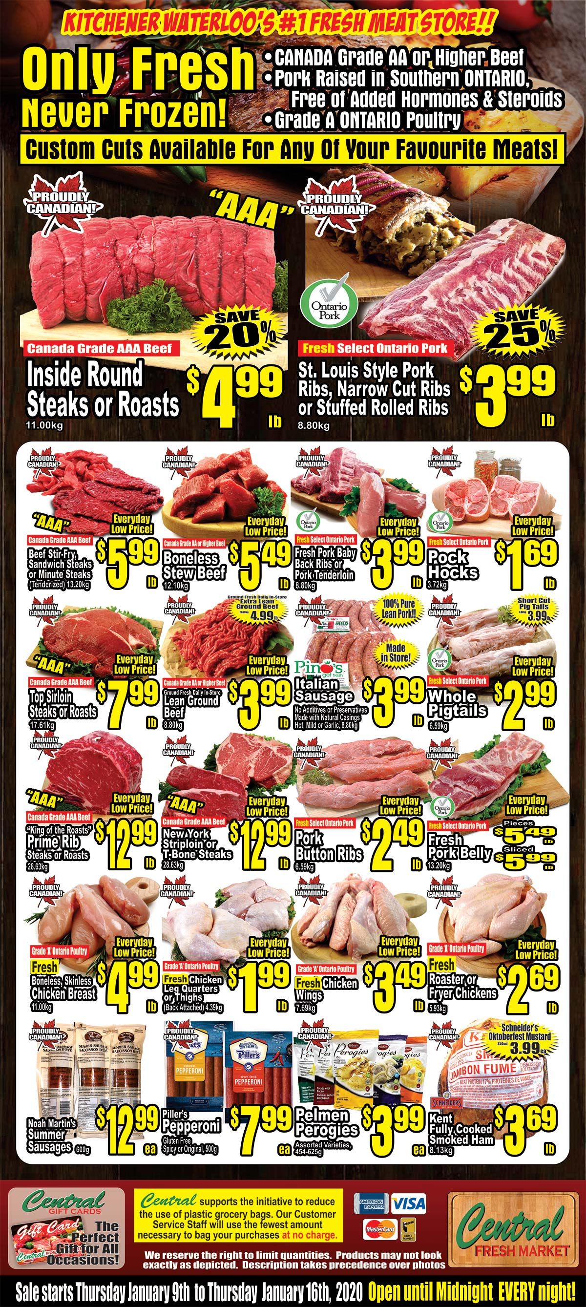 Central Fresh Market Flyer January 9 to 16