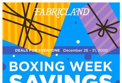 Fabricland (West) Flyer December 26 to 31