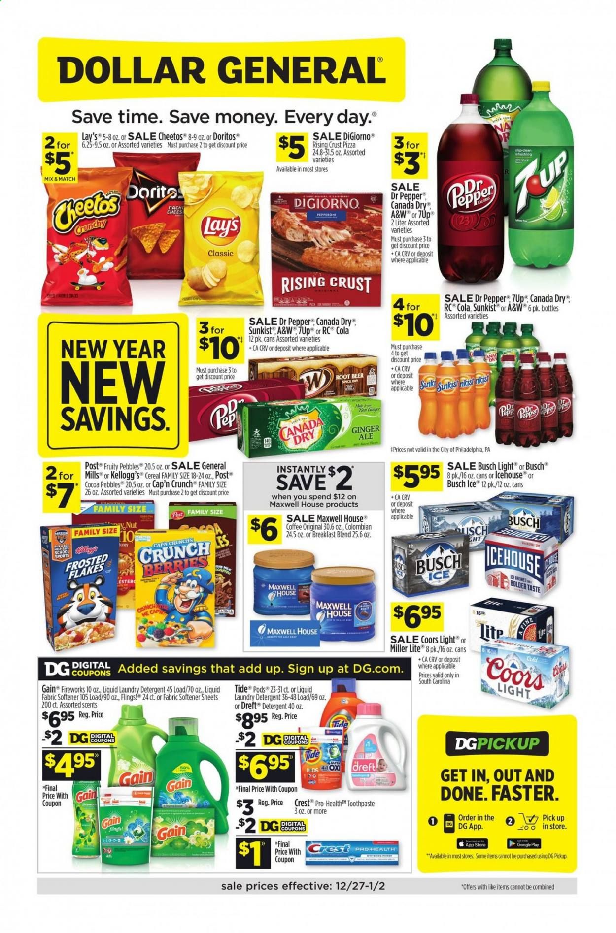 Dollar General (SC) Weekly Ad Flyer December 27 to January 2