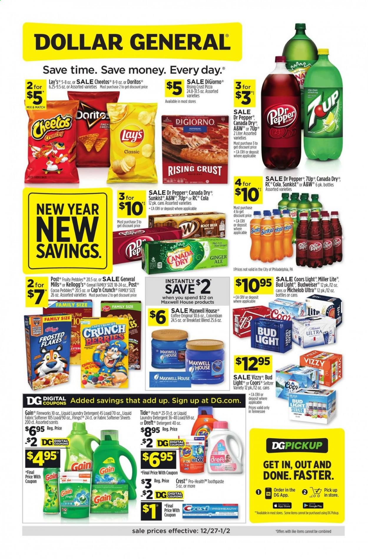 Dollar General (TN) Weekly Ad Flyer December 27 to January 2