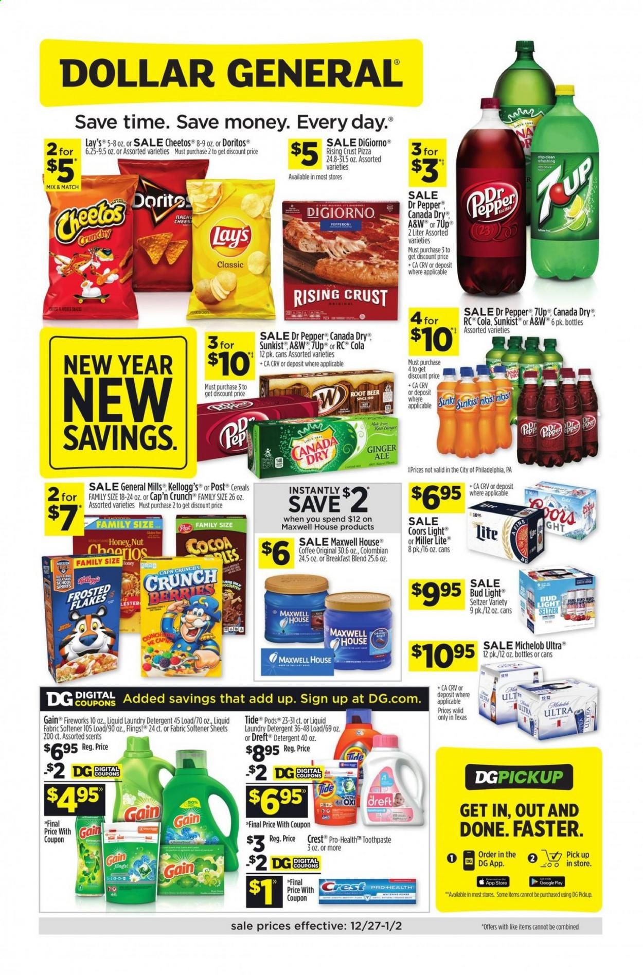 Dollar General (TX) Weekly Ad Flyer December 27 to January 2