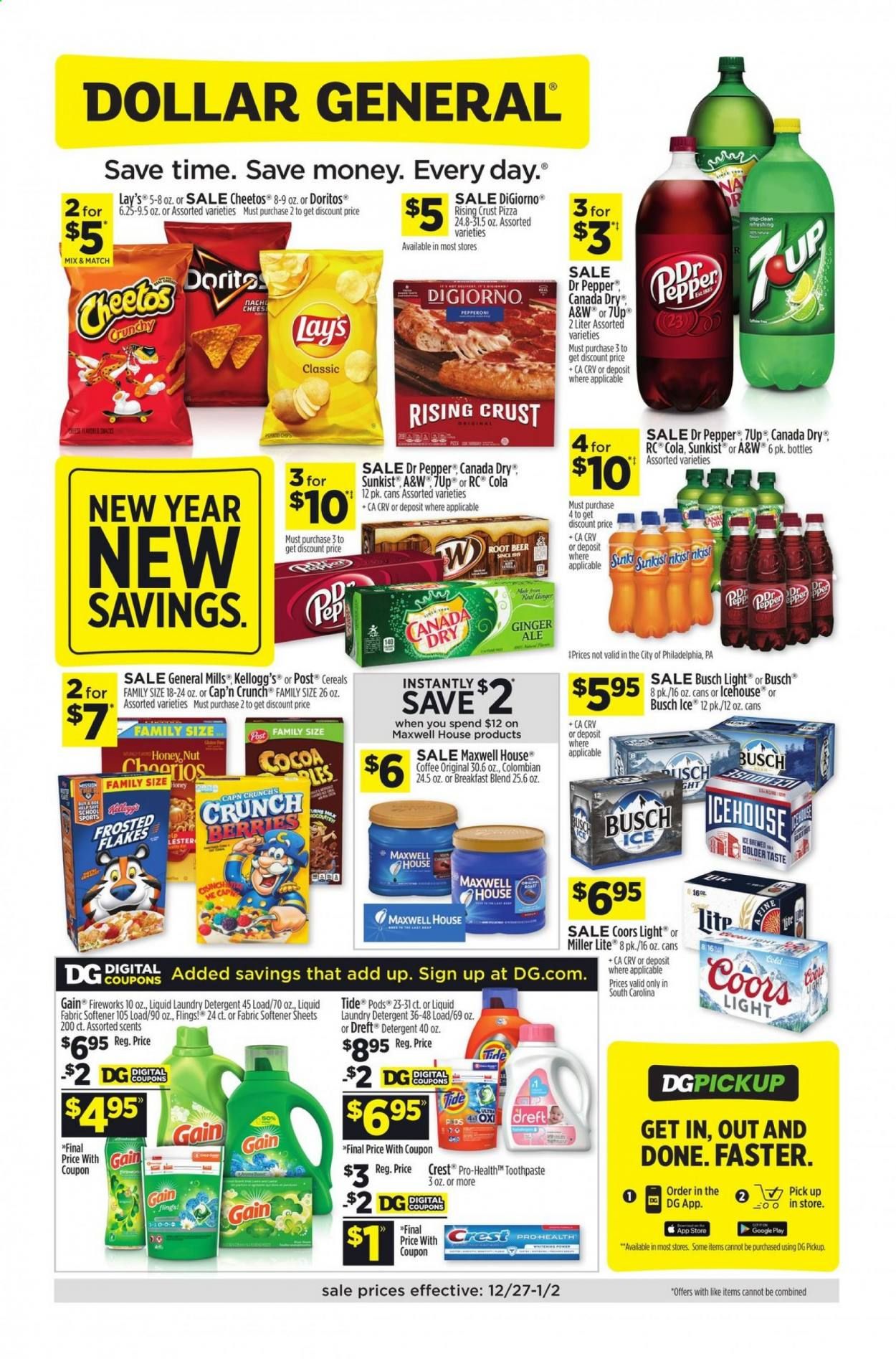 Dollar General (OH, SC) Weekly Ad Flyer December 27 to January 2