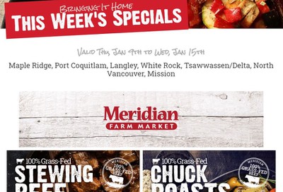 Meridian Meats and Seafood Flyer January 9 to 15