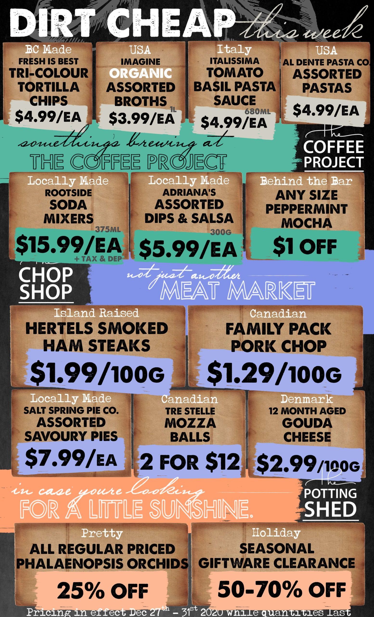 The Root Cellar Flyer December 27 to 31