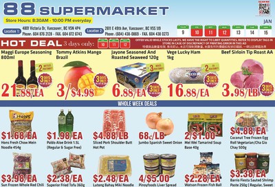88 Supermarket Flyer January 9 to 15