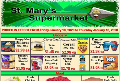 St. Mary's Supermarket Flyer January 10 to 16