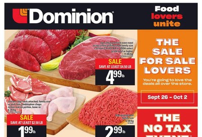 Dominion Flyer September 26 to October 2
