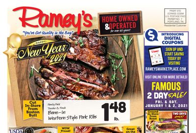 Ramey's New Year Weekly Ad Flyer December 30, 2020 to January 5, 2021