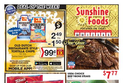 Sunshine Foods New Year Weekly Ad Flyer December 30, 2020 to January 5, 2021