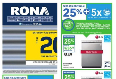Rona (ON) Flyer September 26 to October 2