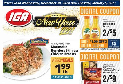 IGA Weekly Ad Flyer December 30 to January 5