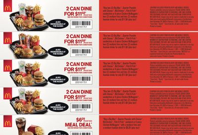 McDonald's Canada Coupons (PE) Valid until February 7