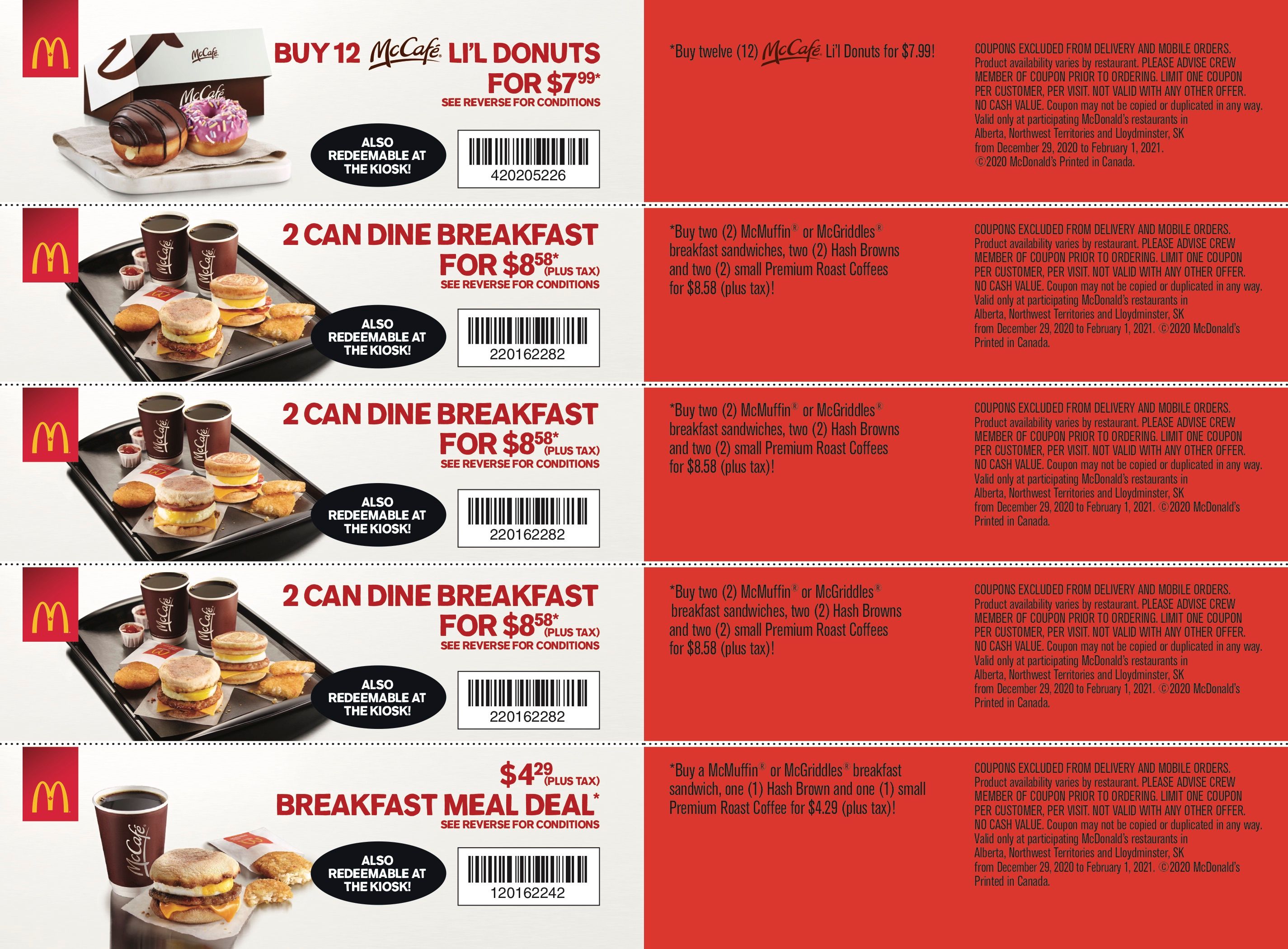 McDonald's Canada Coupons (NS) Valid until February 7