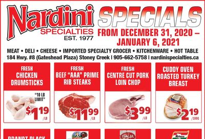 Nardini Specialties Flyer December 31 to January 6