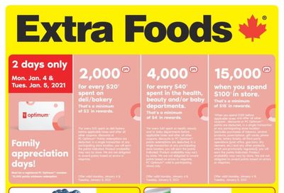 Extra Foods Flyer December 31 to January 7
