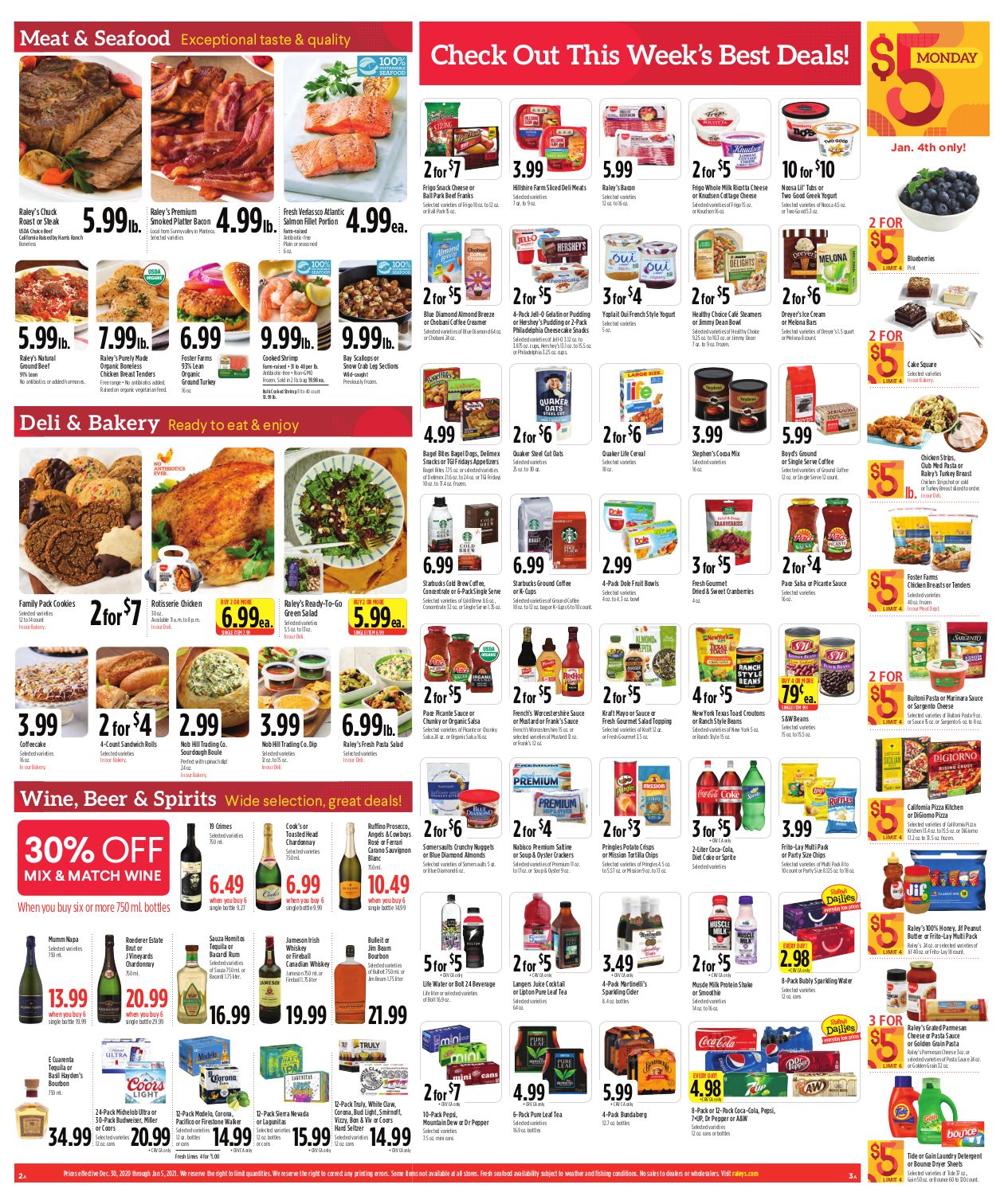 Raley's New Year Weekly Ad Flyer December 30, 2020 to January 12, 2021