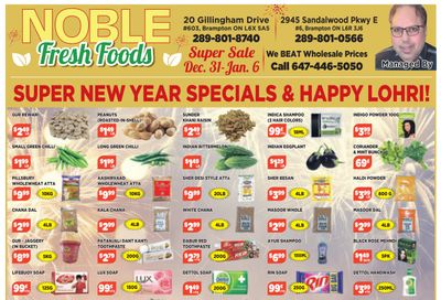 Noble Fresh Foods Flyer December 31 to January 6