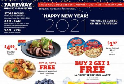 Fareway (IA, IL, MN, MO, NE, SD) Weekly Ad Flyer December 29 to January 4