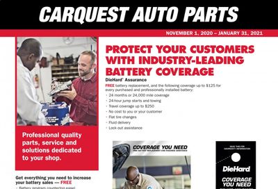 Carquest Weekly Ad Flyer November 1 to January 31
