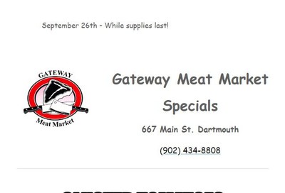 Gateway Meat Market Flyer September 26 to October 2