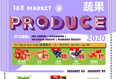 168 Market (CA) New Year Weekly Ad Flyer January 1 to January 7, 2021
