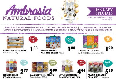 Ambrosia Natural Foods Flyer January 1 to 31
