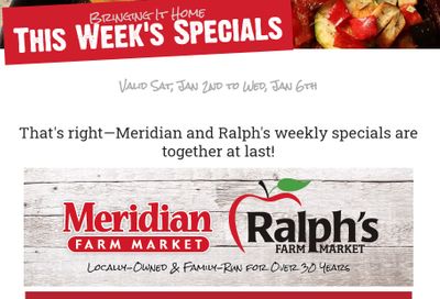 Meridian Farm Market Flyer January 2 to 6