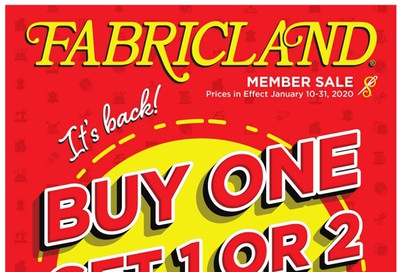 Fabricland (West) Flyer January 10 to 31
