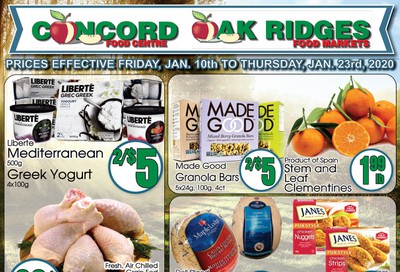 Concord Food Centre & Oak Ridges Food Market Flyer January 10 to 23