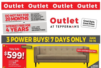 Outlet at Tepperman's Flyer January 10 to 16