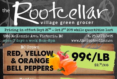The Root Cellar Flyer September 26 to October 2