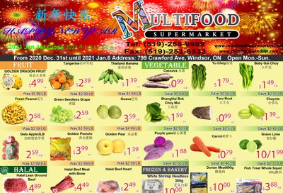 MultiFood Supermarket Flyer December 31 to January 6