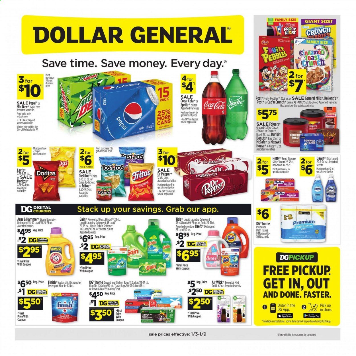 Dollar General (LA) Weekly Ad Flyer January 3 to January 9