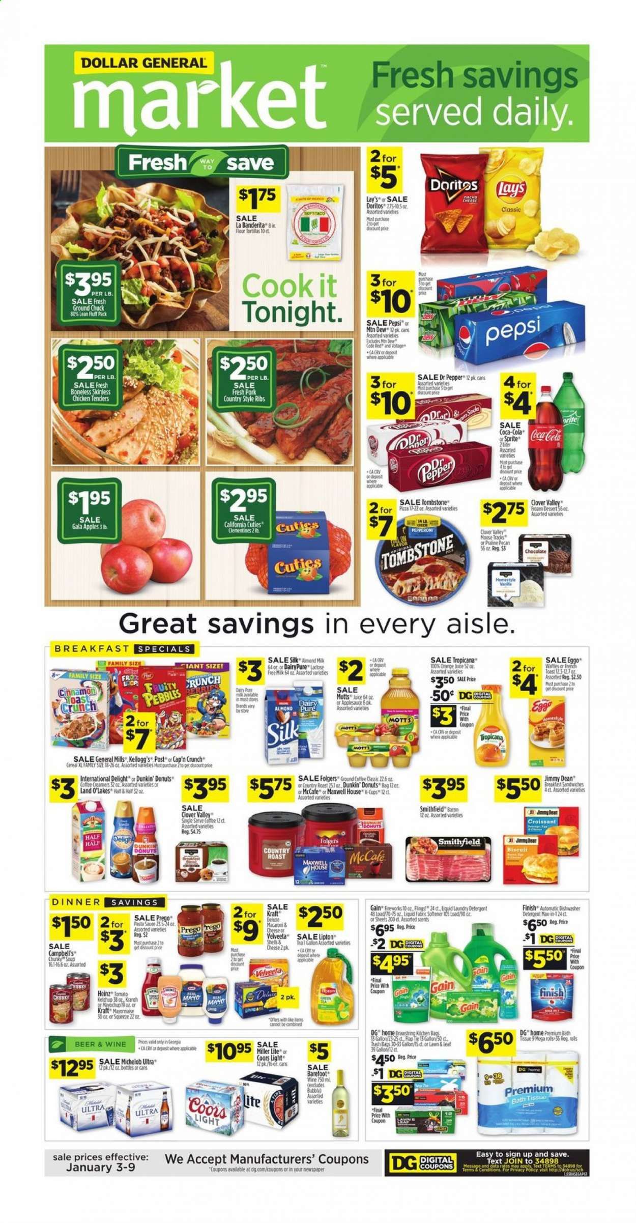 Dollar General (GA) Weekly Ad Flyer January 3 to January 9