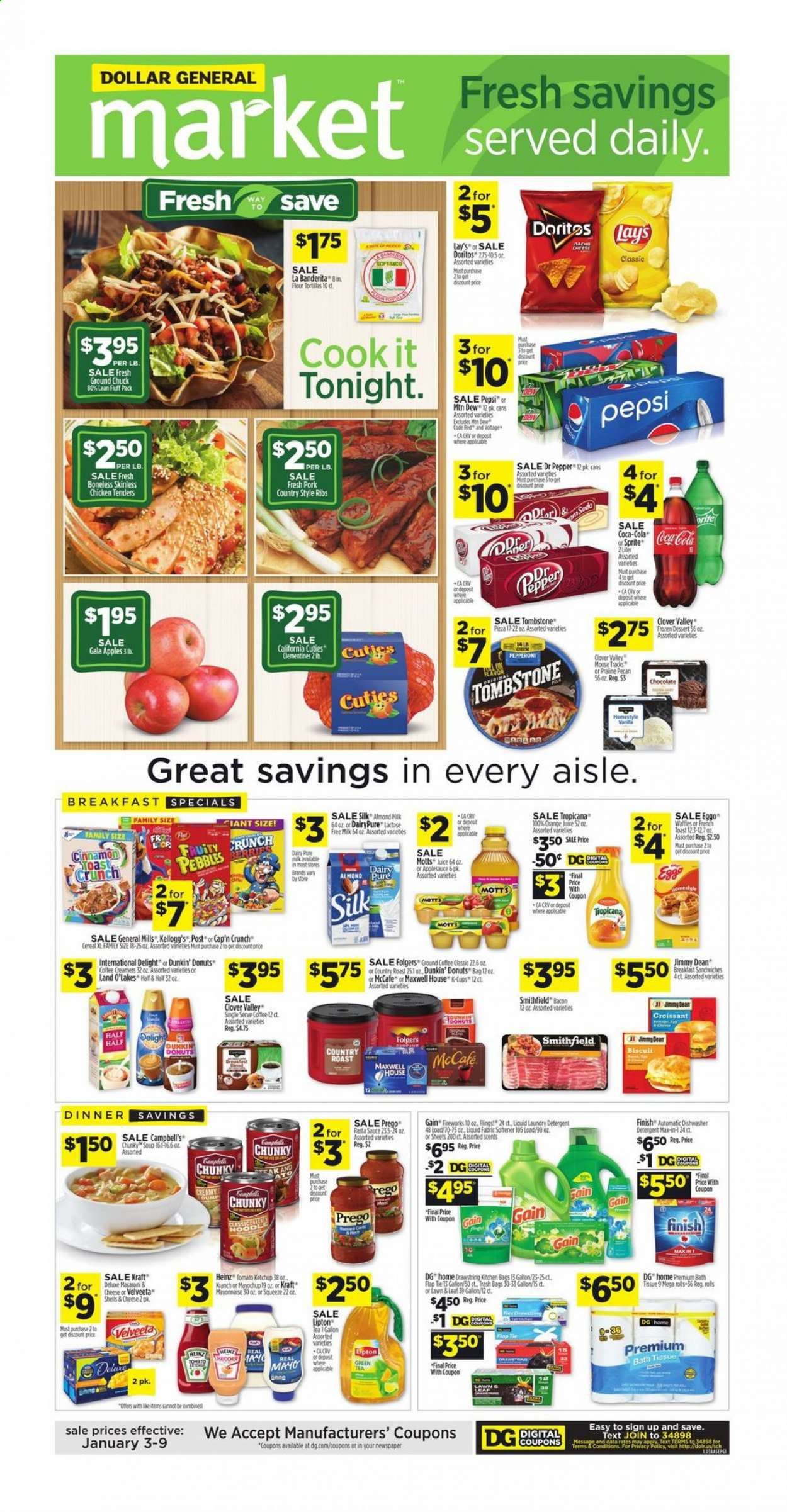 Dollar General (IN, OH) Weekly Ad Flyer January 3 to January 9