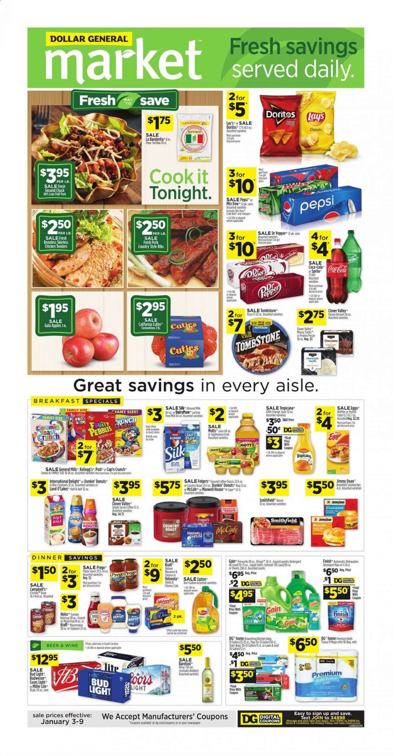 Dollar General (SC) Weekly Ad Flyer January 3 to January 9