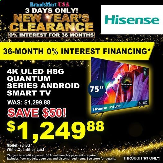 Brandsmart USA Weekly Ad Flyer January 3 to January 5