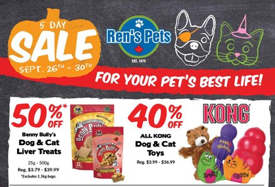 Ren's Pets Depot Flyer September 26 to 30