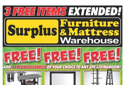 Surplus Furniture & Mattress Warehouse (Winnipeg) Flyer January 14 to 27