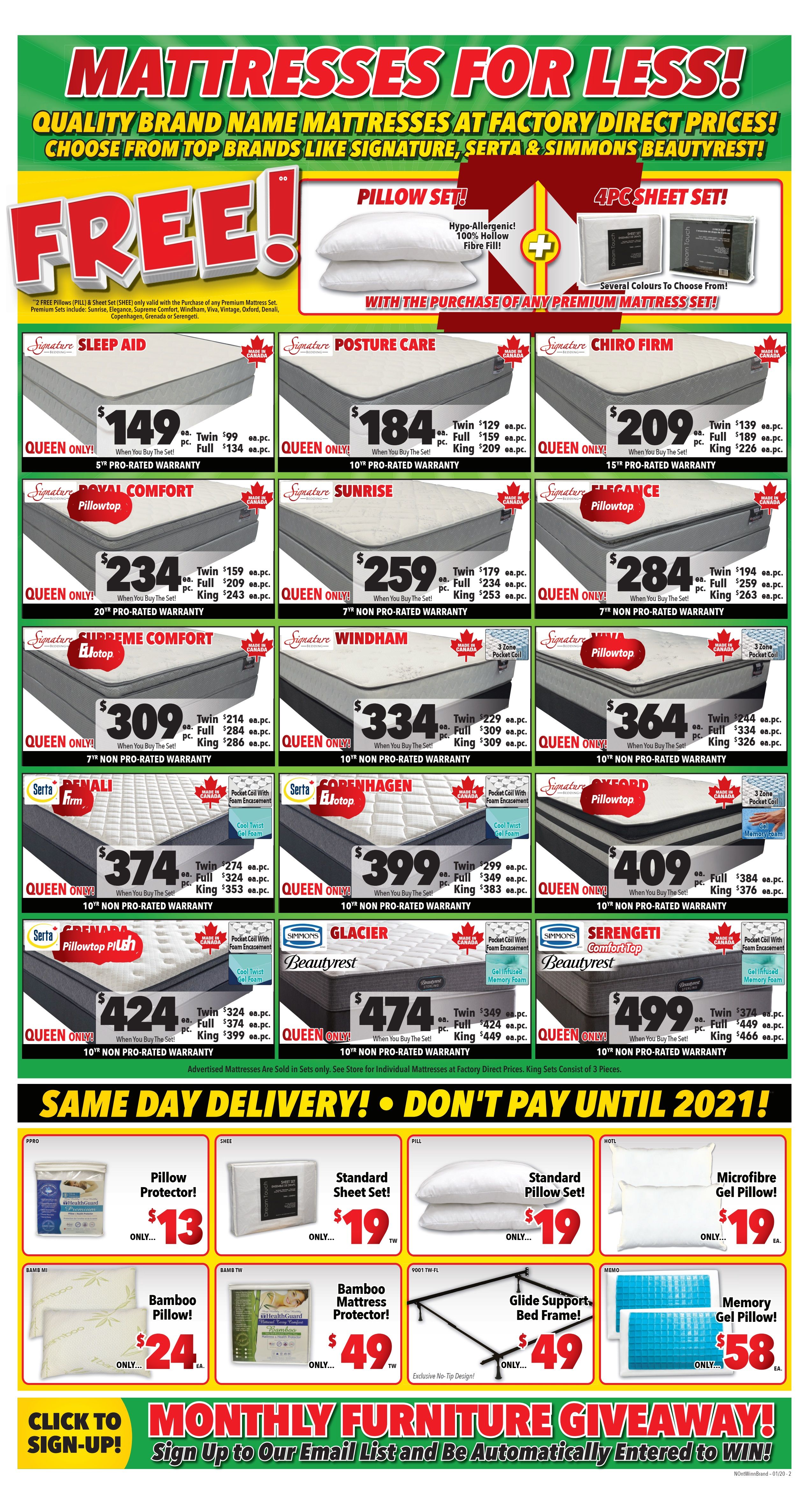 Surplus Furniture & Mattress Warehouse (Thunder Bay) Flyer January 14 to 27