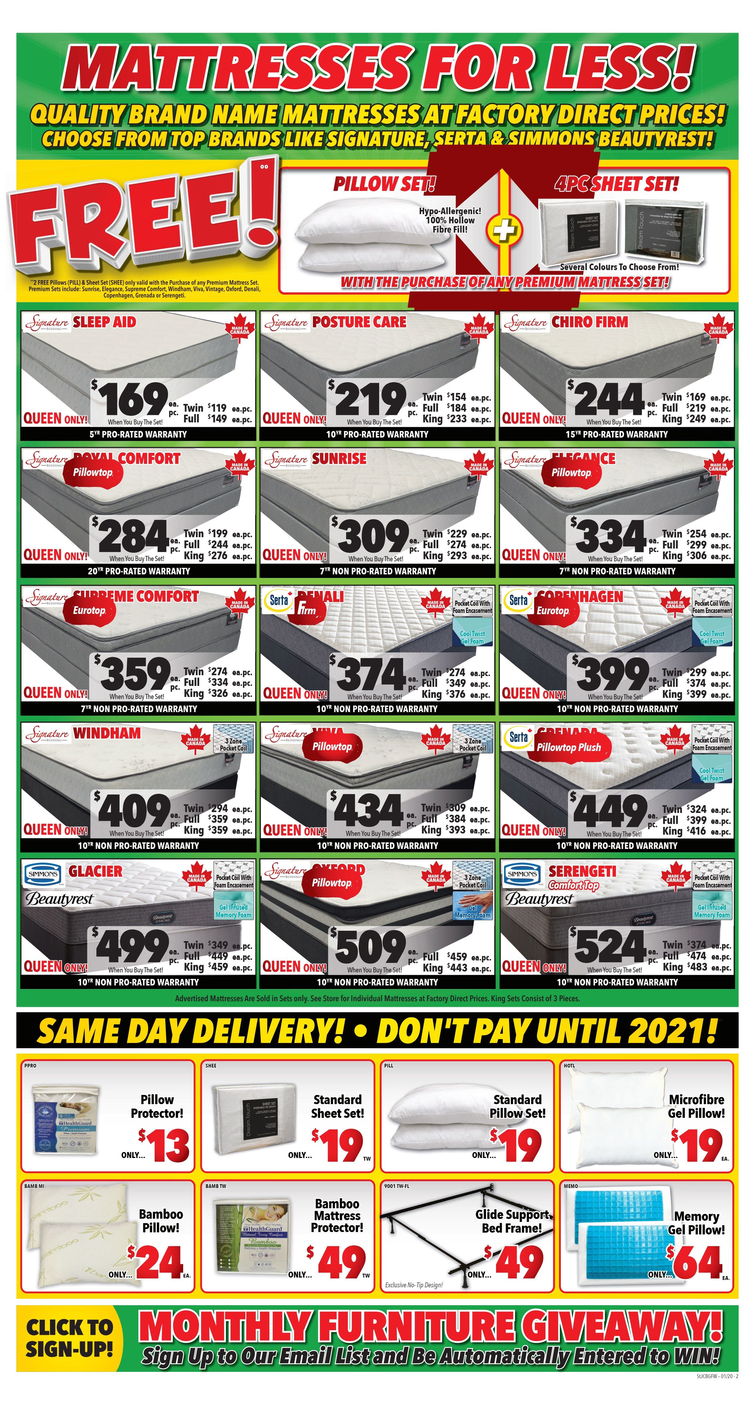 Surplus Furniture & Mattress Warehouse (St. John's) Flyer January 14 to 27