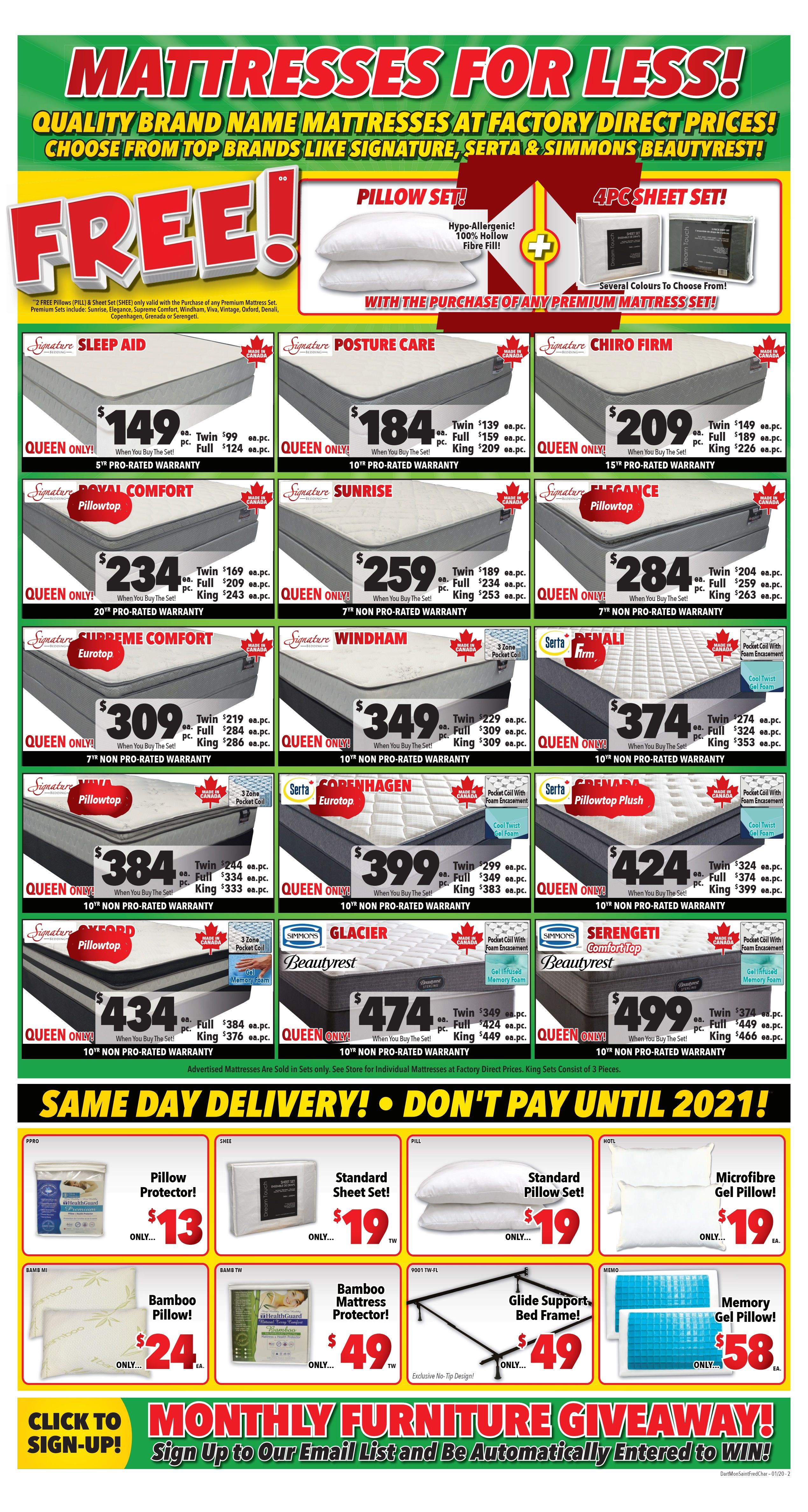 Surplus Furniture & Mattress Warehouse (Moncton) Flyer January 14 to 27