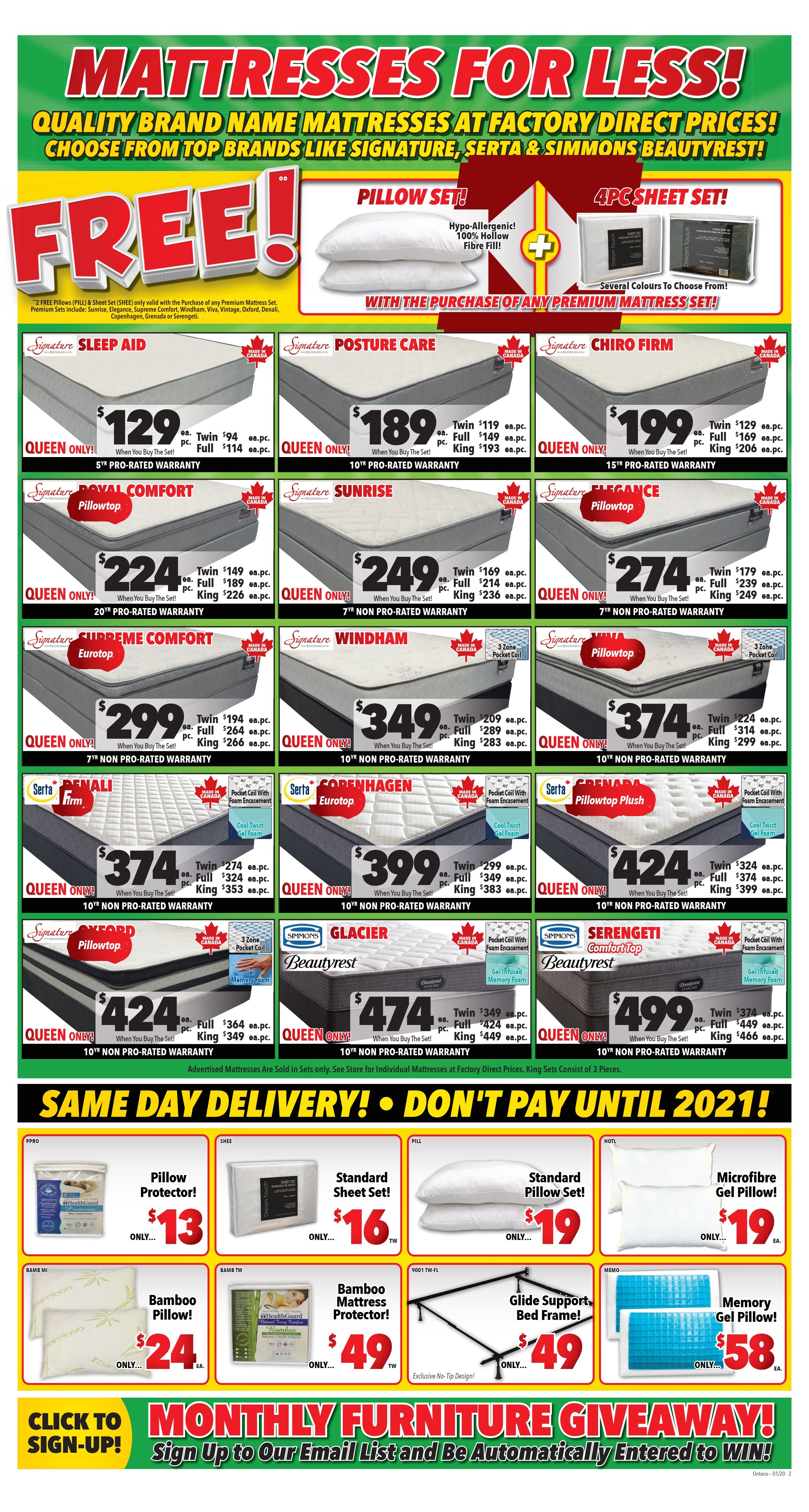 Surplus Furniture & Mattress Warehouse (Kitchener) Flyer January 14 to 27