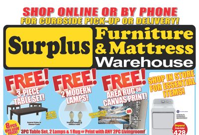 Surplus Furniture & Mattress Warehouse (Winnipeg) Flyer January 4 to 17