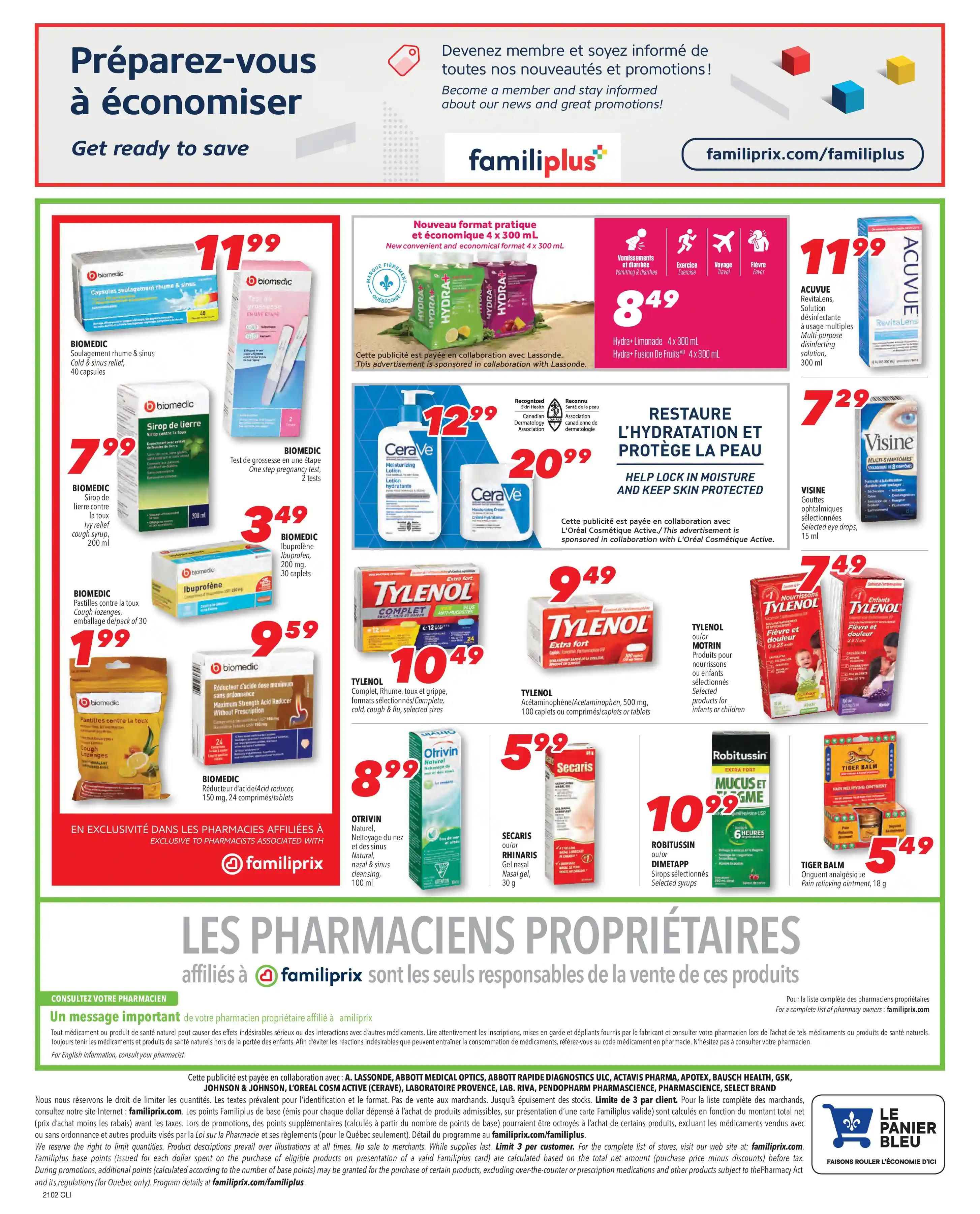Familiprix Clinique Flyer January 7 to 13