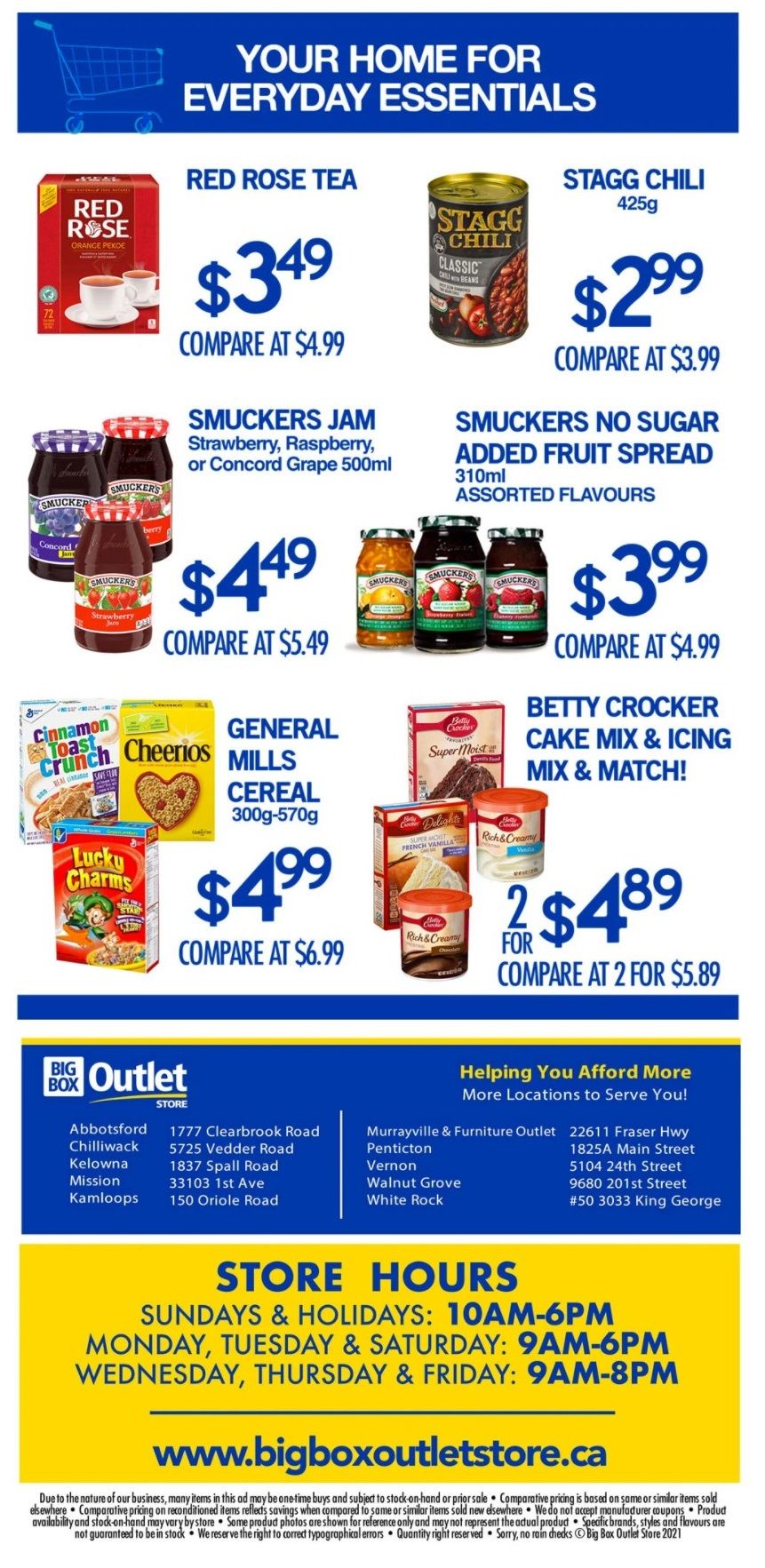 Big Box Outlet Store Flyer January 6 to 12