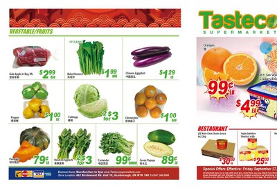 Tasteco Supermarket Flyer September 27 to October 3