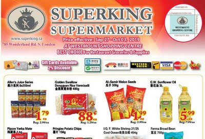 Superking Supermarket (London) Flyer September 27 to October 3