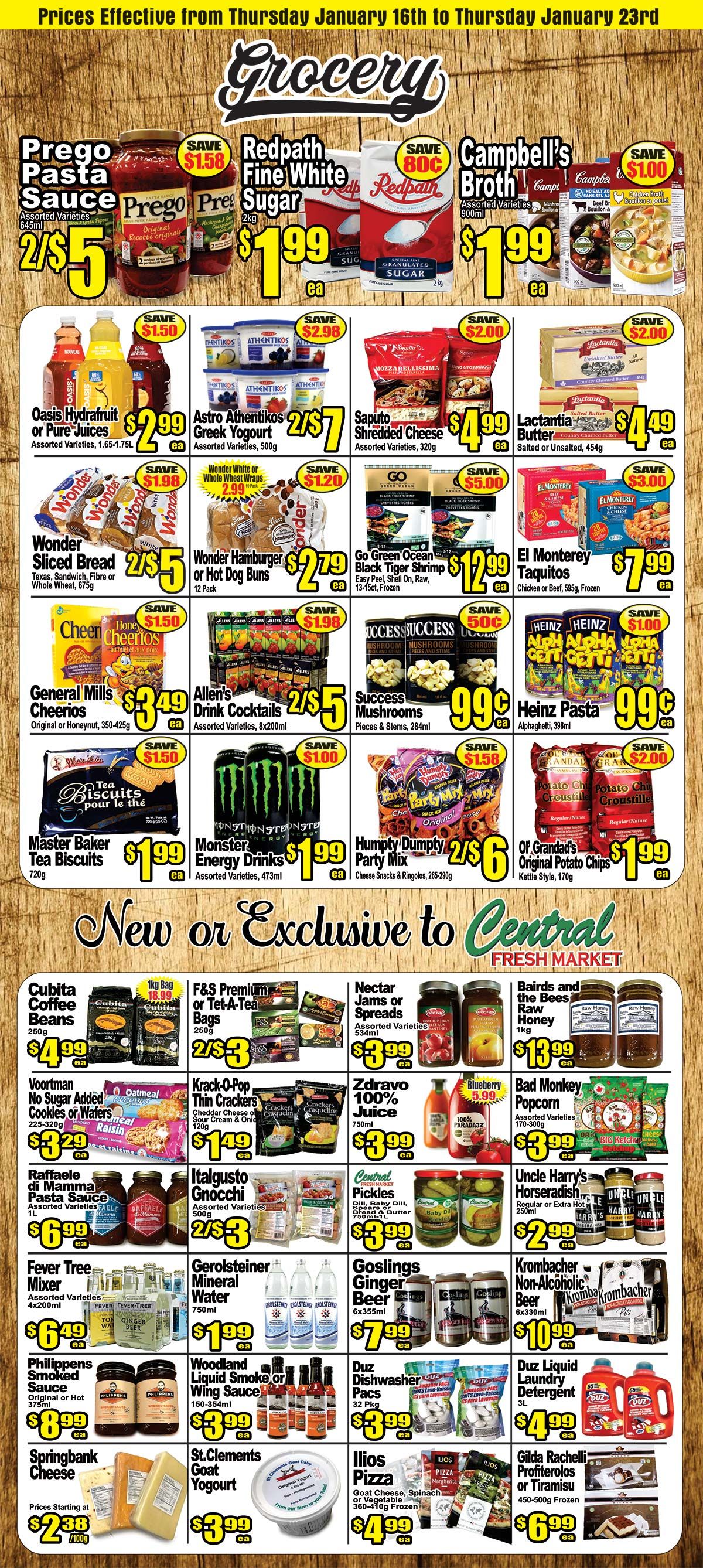 Central Fresh Market Flyer January 16 to 23