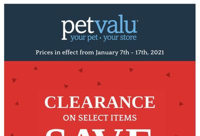 Pet Valu Flyer January 7 to 17